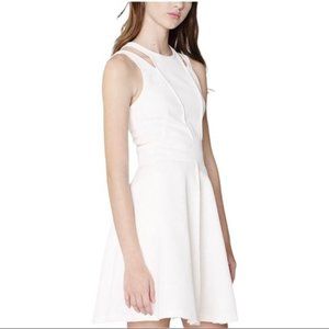 NWT Women Armani Exchange White Textured Fit and Flare Dress Size 4 N5A120YK100